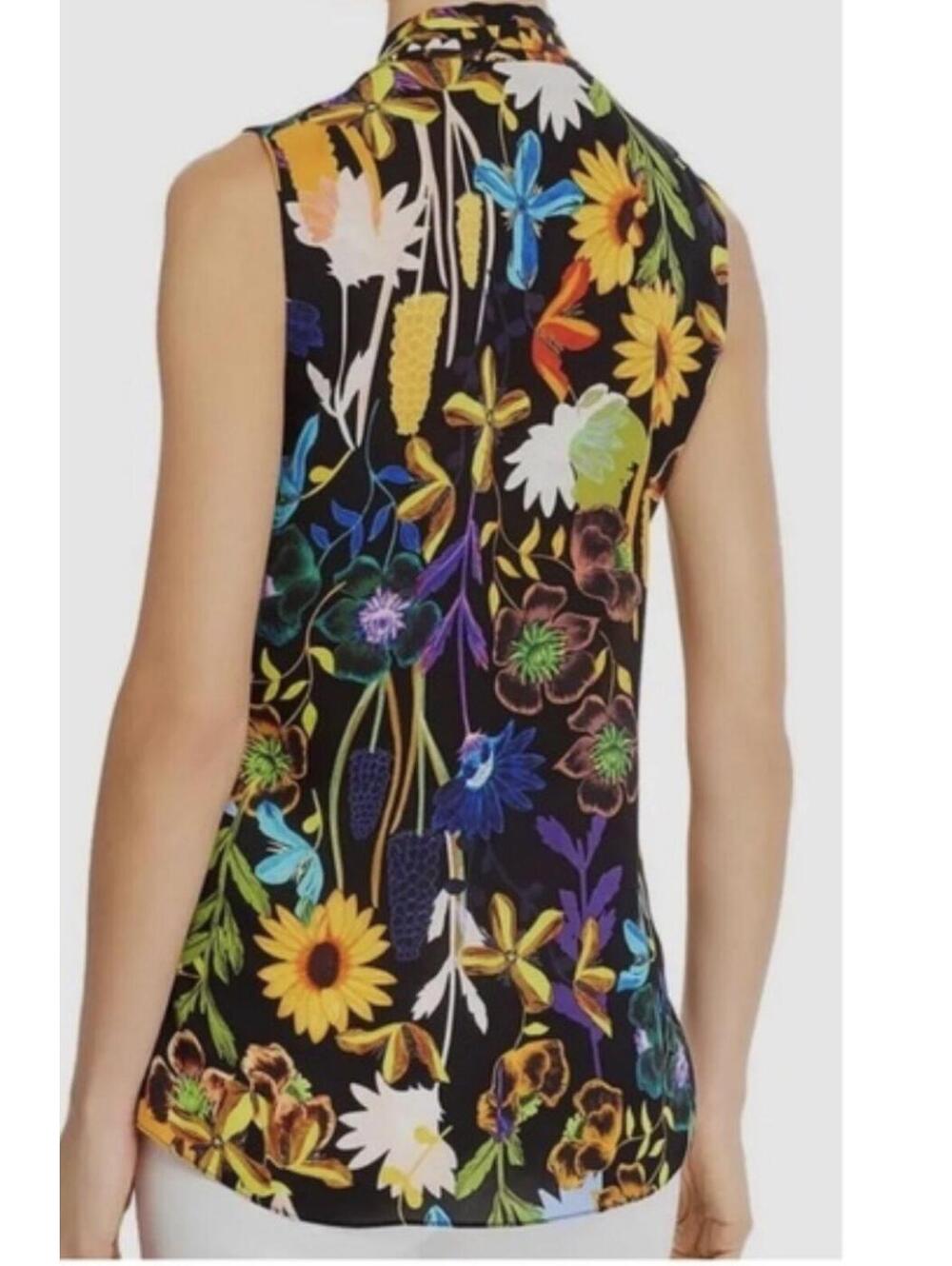 Kobi Halperin “Lorena” Silk-Blend Sleeveless Blouse, Size Medium - Picture 5 of 10